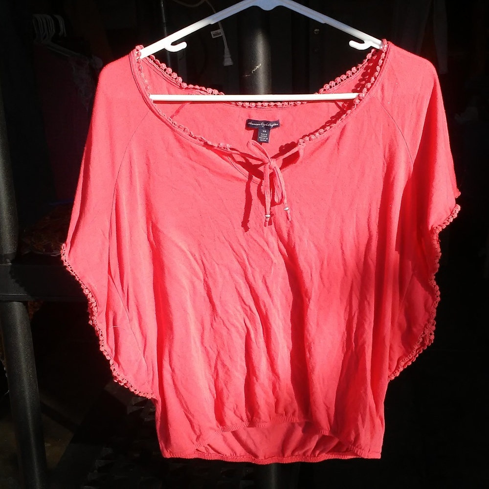 Sz S/P top in red